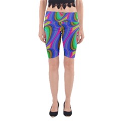 Ellipse Pattern Elliptical Fractal Yoga Cropped Leggings by Sapixe