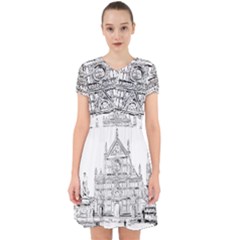 Line Art Architecture Church Italy Adorable In Chiffon Dress by Sapixe