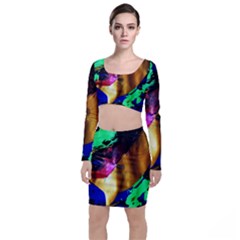 Global Warming 9 Long Sleeve Crop Top & Bodycon Skirt Set by bestdesignintheworld