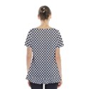 Black and White Checkerboard Weimaraner Skirt Hem Sports Top View2