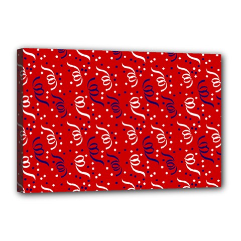 Red White And Blue Usa/uk/france Colored Party Streamers Canvas 18  X 12  by PodArtist