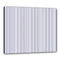 Mattress Ticking Narrow Striped Pattern in USA Flag Blue and White Canvas 24  x 20  View1