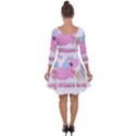 Long distance lover - Cute Unicorn Quarter Sleeve Skater Dress View2