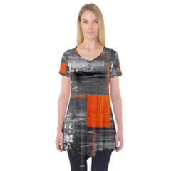 Background Texture Pastellfarben Short Sleeve Tunic  by Sapixe