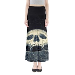 Smiling Skull Full Length Maxi Skirt by FunnyCow