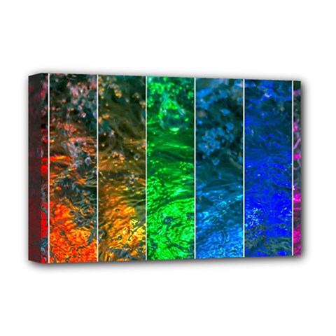 Rainbow Of Water Deluxe Canvas 18  X 12   by FunnyCow