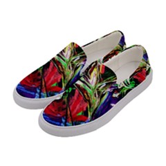 Lillies In The Terracotta Vase 3 Women s Canvas Slip Ons by bestdesignintheworld