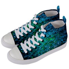 Water Color Green Women s Mid-top Canvas Sneakers by FunnyCow