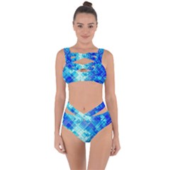 Abstract Squares Arrangement Bandaged Up Bikini Set  by Nexatart