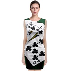 Poker Hands   Royal Flush Clubs Classic Sleeveless Midi Dress by FunnyCow