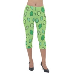 Funny Greens And Salad Lightweight Velour Capri Leggings  by kostolom3000shop