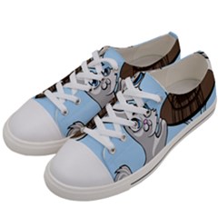 Cat Bird Cage Hunt Hunting Pet Women s Low Top Canvas Sneakers by Sapixe