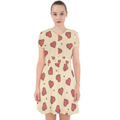 Design Love Heart Seamless Pattern Adorable In Chiffon Dress by Nexatart