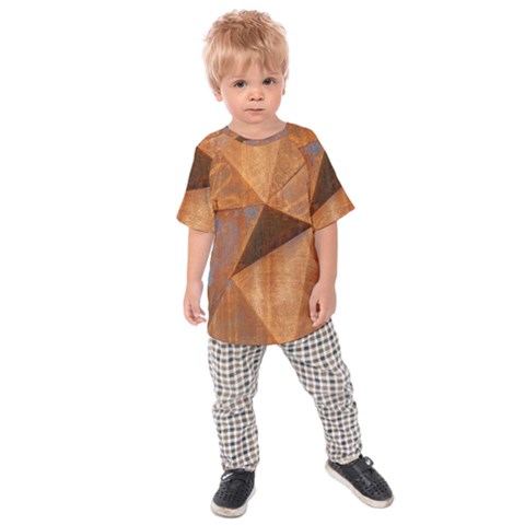 Steel Corten Steel Brown Steel Kids Raglan Tee by Nexatart