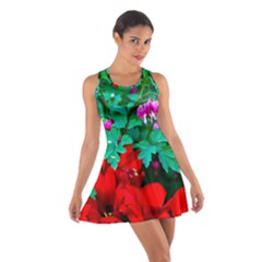 Bleeding Heart Flowers Cotton Racerback Dress by FunnyCow