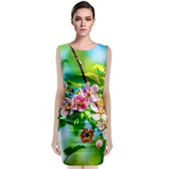 Crab Apple Flowers Classic Sleeveless Midi Dress by FunnyCow