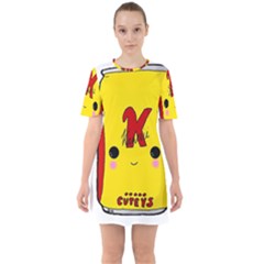 Kawaii Cute Tennants Lager Can Sixties Short Sleeve Mini Dress by CuteKawaii1982