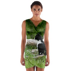 Farm Cat Wrap Front Bodycon Dress by IIPhotographyAndDesigns