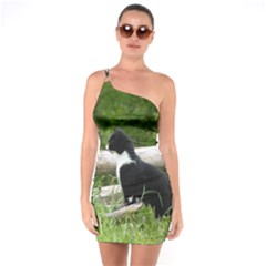 Farm Cat One Soulder Bodycon Dress by IIPhotographyAndDesigns