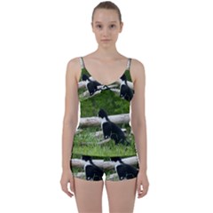 Farm Cat Tie Front Two Piece Tankini by IIPhotographyAndDesigns