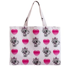 Evil Sweetheart Kitty Zipper Mini Tote Bag by IIPhotographyAndDesigns