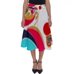 Retro Colorful Colors Splashes Perfect Length Midi Skirt by flipstylezfashionsLLC