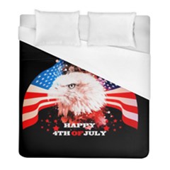 Independence Day, Eagle With Usa Flag Duvet Cover (full/ Double Size) by FantasyWorld7