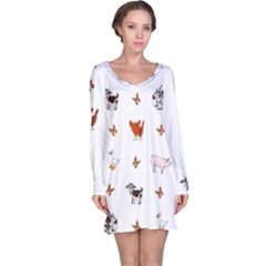 Farm Animals Long Sleeve Nightdress by IIPhotographyAndDesigns