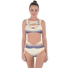 Cloudy Foggy Forest With Pine Trees Bandaged Up Bikini Set  by genx