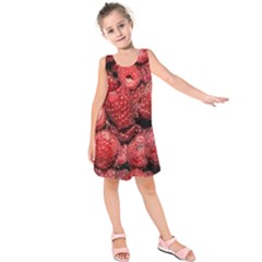 Red Raspberries Kids  Sleeveless Dress by FunnyCow