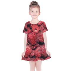 Red Raspberries Kids  Simple Cotton Dress by FunnyCow