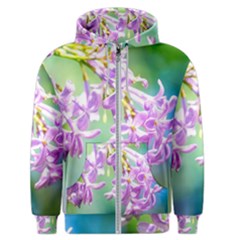 Beautiful Pink Lilac Flowers Men s Zipper Hoodie by FunnyCow