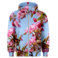 Crab Apple Blossoms Men s Zipper Hoodie by FunnyCow