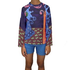 Jack In The Box Flower Kids  Long Sleeve Swimwear by snowwhitegirl