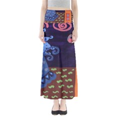 Jack In The Box Flower Full Length Maxi Skirt by snowwhitegirl