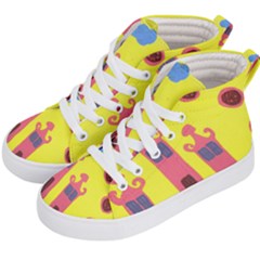 Three Houses Saying Ohhhh Kid s Hi-top Skate Sneakers by snowwhitegirl