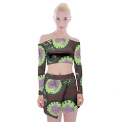 Cute Crab Off Shoulder Top With Mini Skirt Set by snowwhitegirl