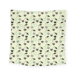 Heart Cherries Mint Square Tapestry (small) by snowwhitegirl