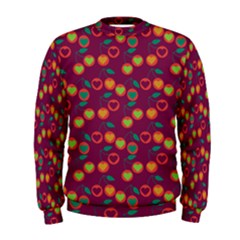 Heart Cherries Magenta Men s Sweatshirt by snowwhitegirl