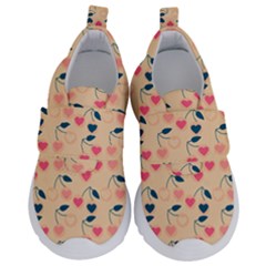 Heart Cherries Cream Velcro Strap Shoes by snowwhitegirl