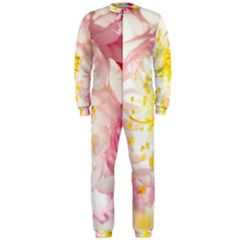 Pink Flowering Almond Flowers Onepiece Jumpsuit (men)  by FunnyCow