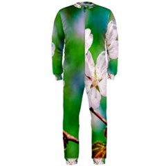 Sakura Flowers On Green Onepiece Jumpsuit (men)  by FunnyCow