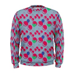 Bubblegum Cherry Blue Men s Sweatshirt by snowwhitegirl