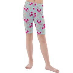 Bubblegum Cherry Kids  Mid Length Swim Shorts by snowwhitegirl