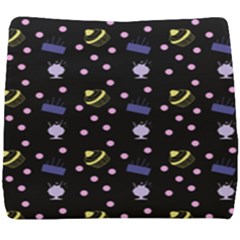 Cakes And Sundaes Black Seat Cushion by snowwhitegirl