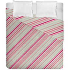 Candy Diagonal Lines Duvet Cover Double Side (california King Size) by snowwhitegirl