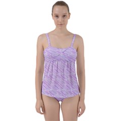 Silly Stripes Lilac Twist Front Tankini Set by snowwhitegirl