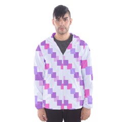 Geometric Squares Hooded Windbreaker (men) by snowwhitegirl