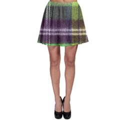 Neon Green Plaid Flannel Skater Skirt by snowwhitegirl