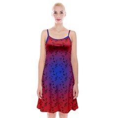 Red Music Blue Moon Spaghetti Strap Velvet Dress by snowwhitegirl